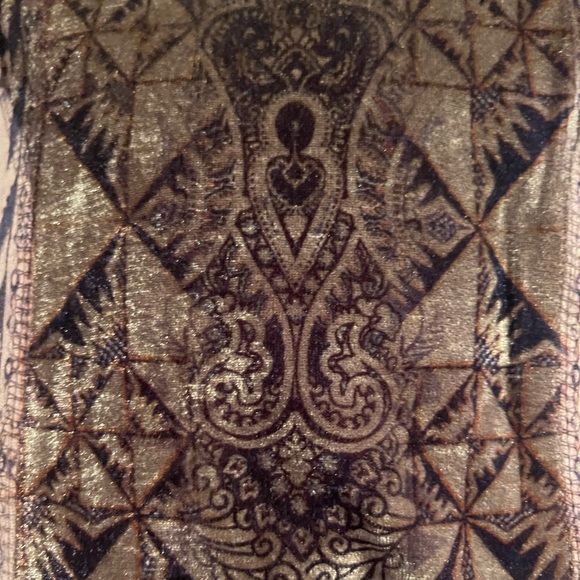 Live and Let Live Top with Different Fabrics - Velour & Cotton Size Medium - Picture 2 of 4